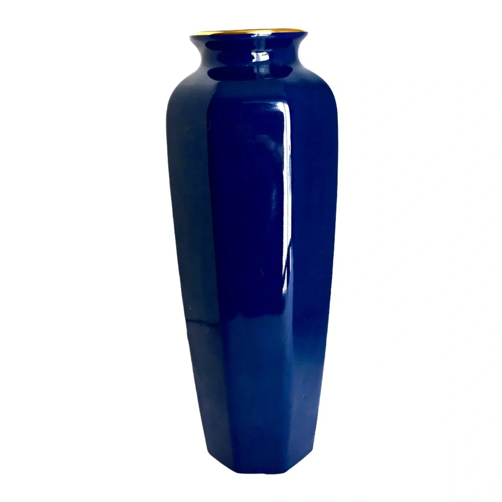 Vintage Made in Japan  Irises Vase w/ Gold… - Picture 5 of 6